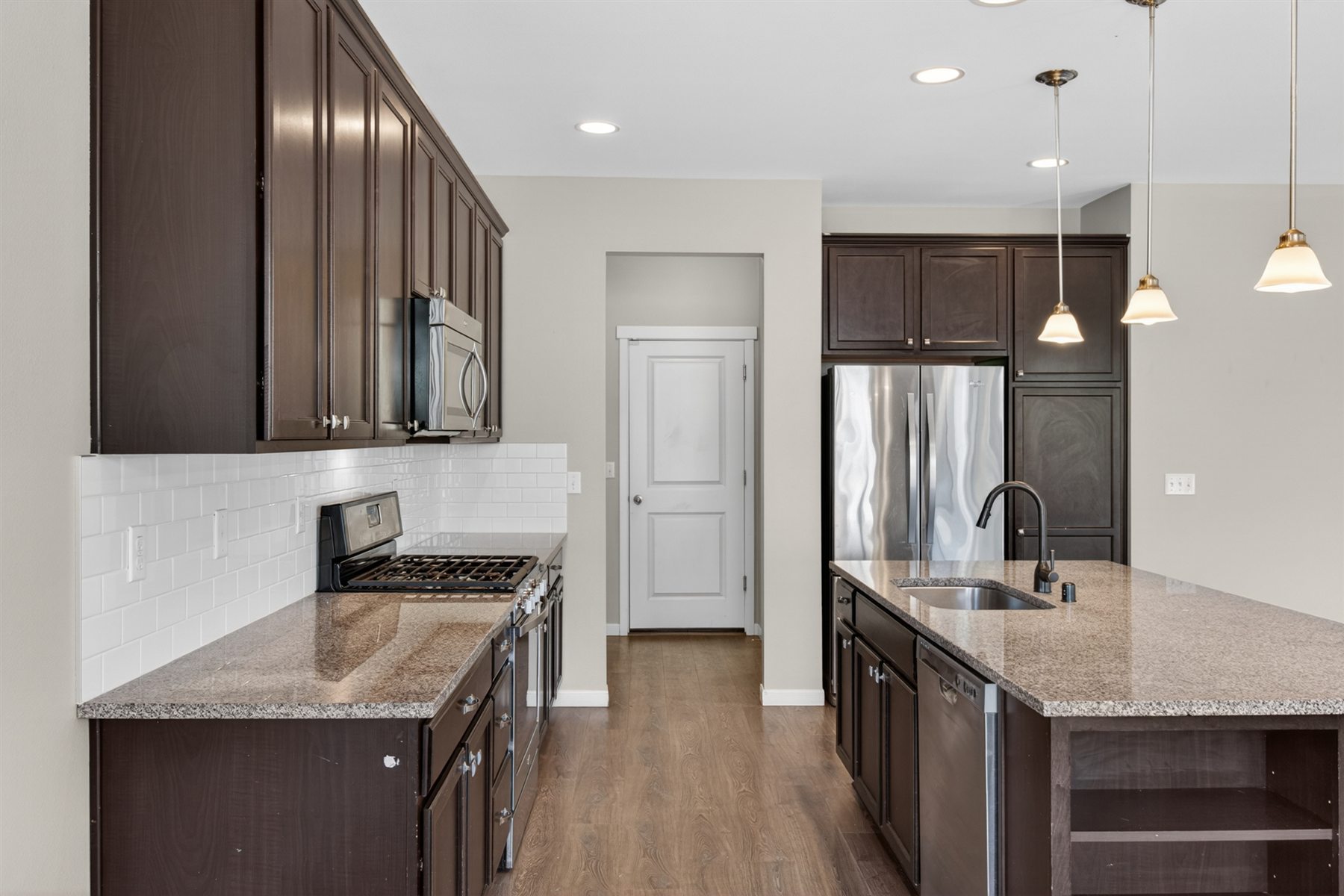 Modern kitchen detail photographed for a property listing