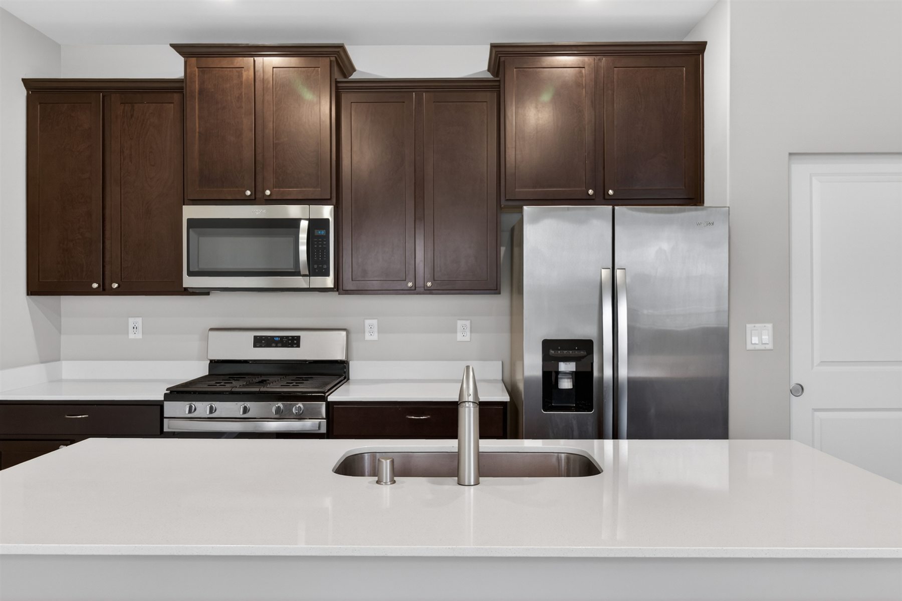 Kitchen flow photographed for a property listing