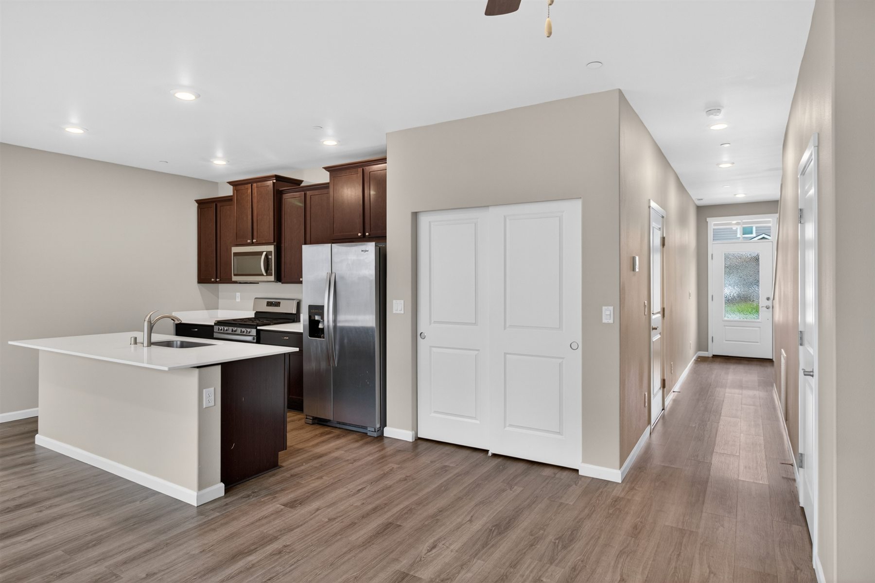 Open interior photographed for real estate marketing