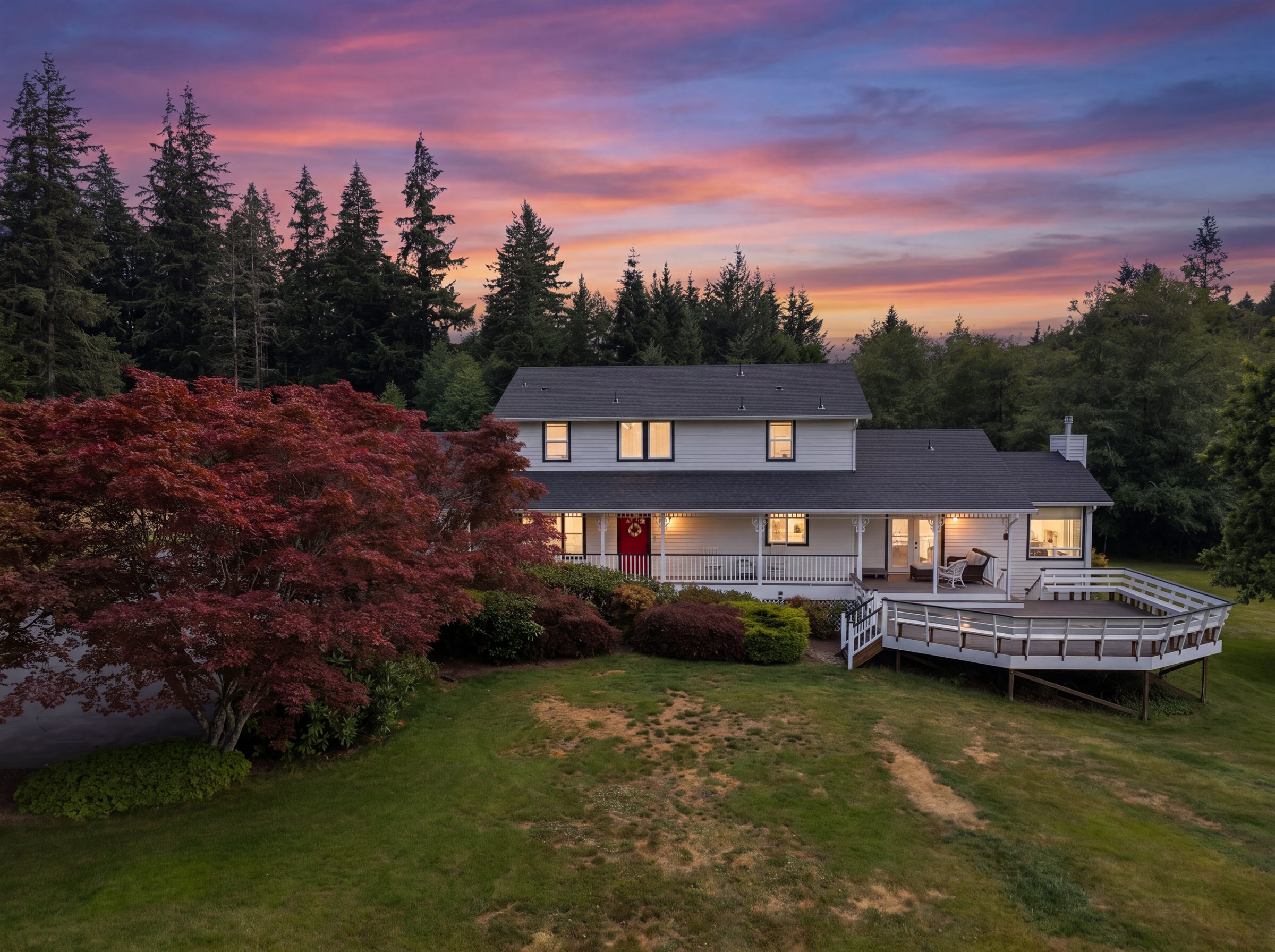 Twilight exterior real estate photo by Memento Imagery